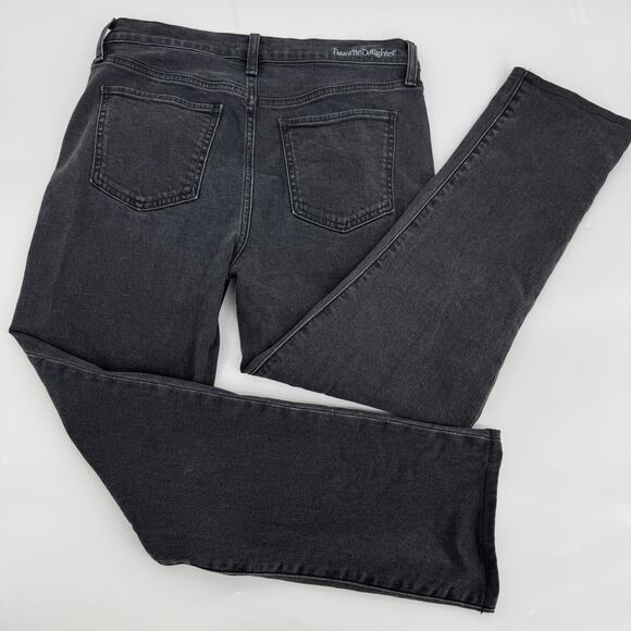 Favorite Daughter The Erin High Rise Slim Straight Boulder Jeans Black Size 29 - Picture 4 of 8